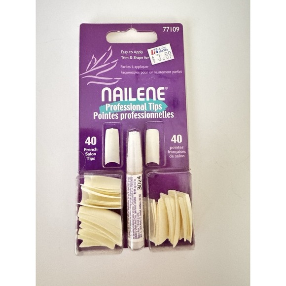 Nailene Other - Nailene Professional Tips French Salon Nails with Clear Glue 40 ct – New Sealed